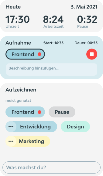 Zeiterfassung neu gedacht.